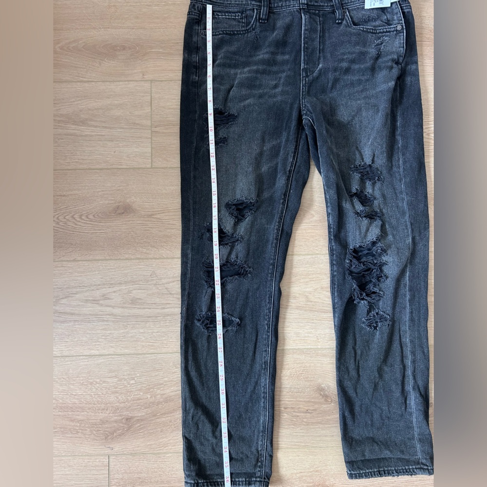 American Eagle Women’s black distressed overalls Size Medium Western NWT - Picture 7 of 7
